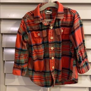 Boys button down flannel